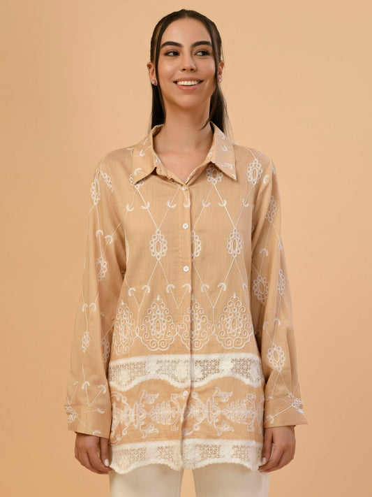 Albion Premium Ladies Khaki Casual Top