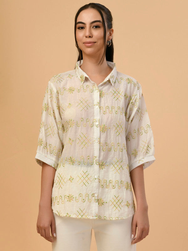 Albion Premium Ladies White Casual Top