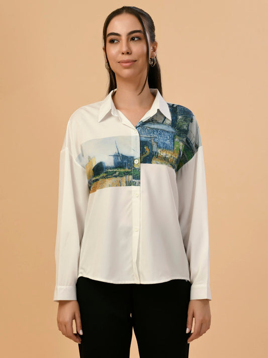 Albion Premium Ladies White Casual Top