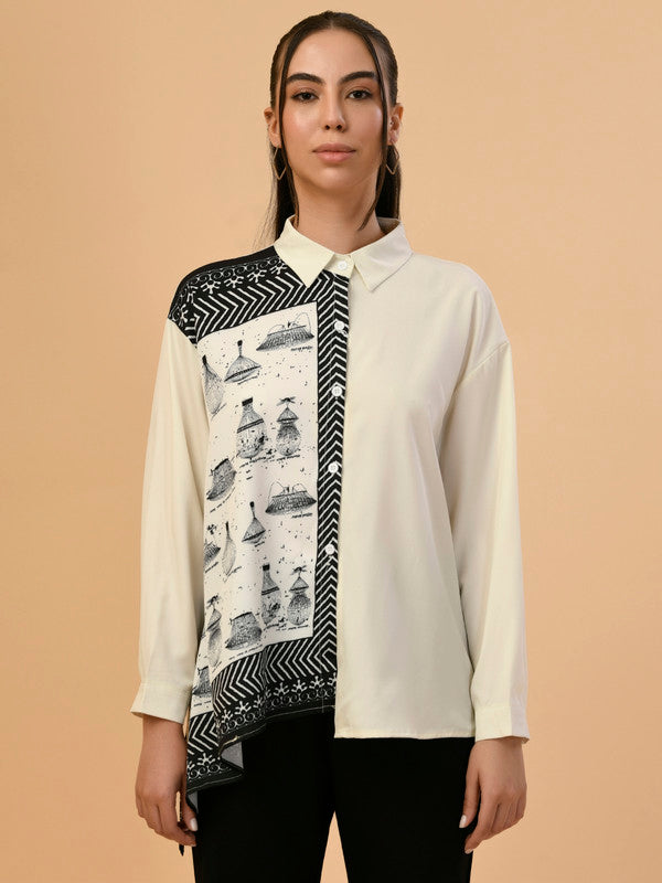 Albion Premium Ladies Cream Casual Top