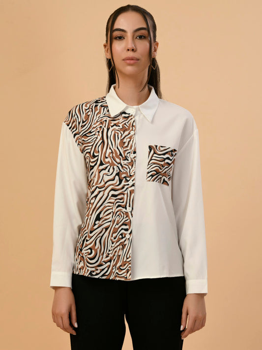 Albion Premium Ladies White Casual Top