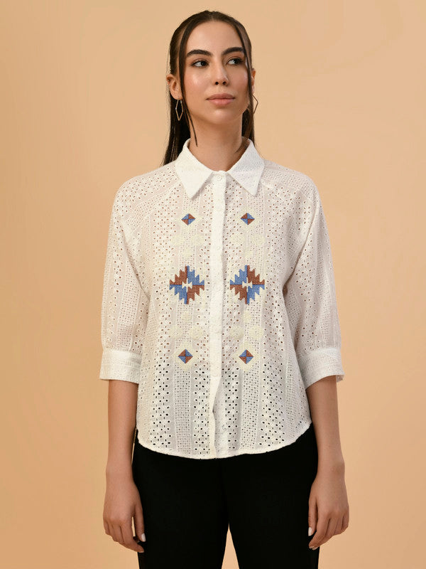 Albion Premium Ladies White Casual Top
