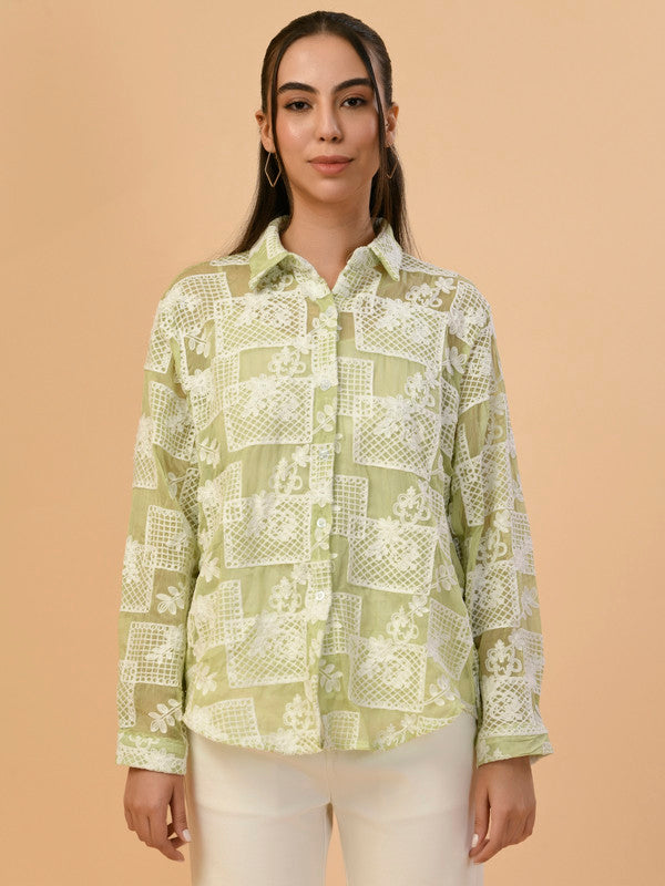 Albion Premium Ladies Green Casual Top