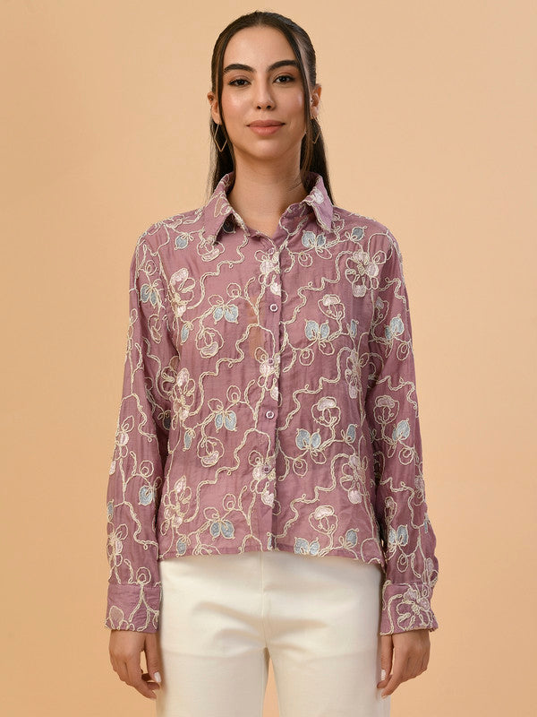 Albion Premium Ladies Purple Casual Top