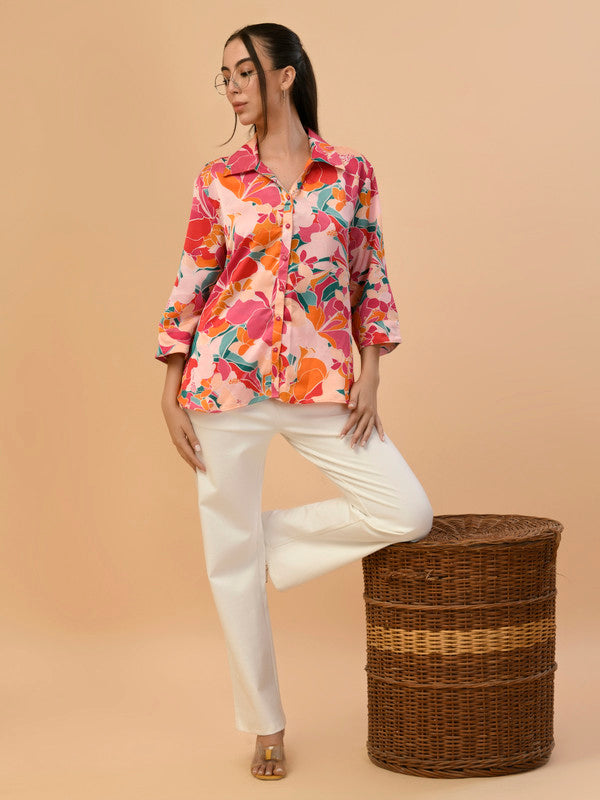 Albion Premium Ladies Magenta Casual Shirt