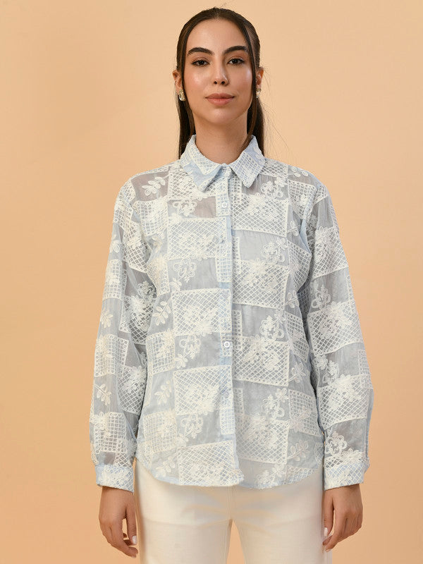 Albion Premium Ladies Blue Casual Top