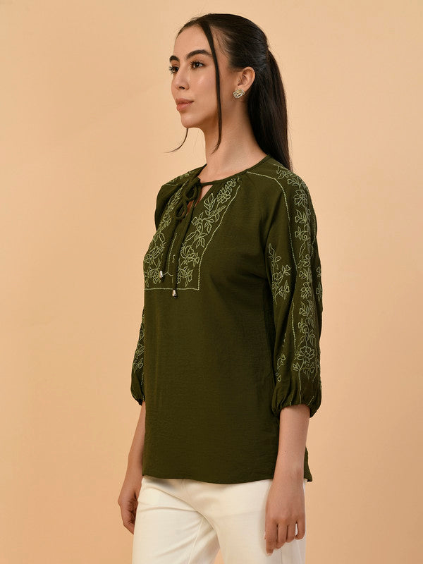 Albion Premium Ladies Green Casual Top