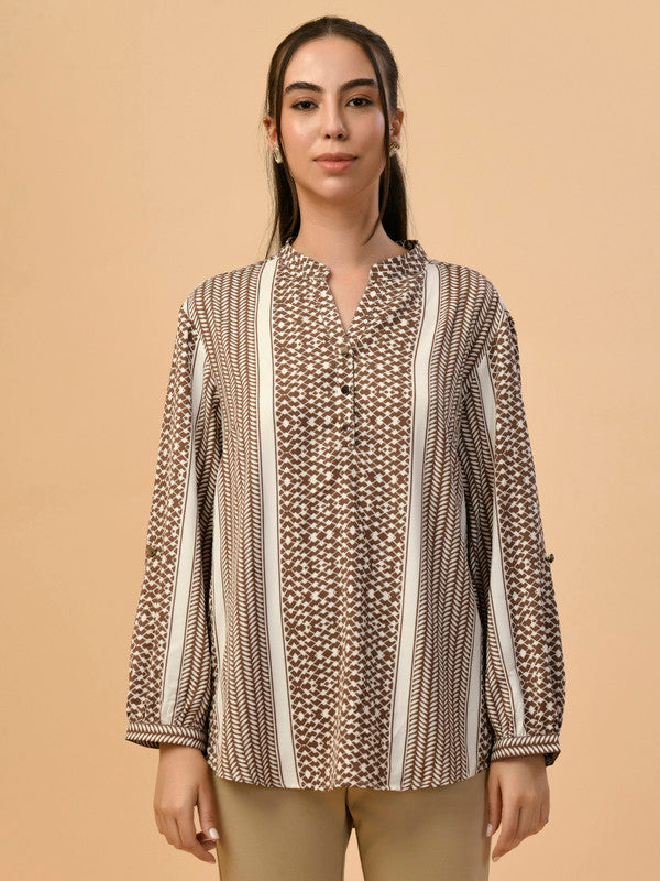 Albion Premium Ladies Brown Casual Top
