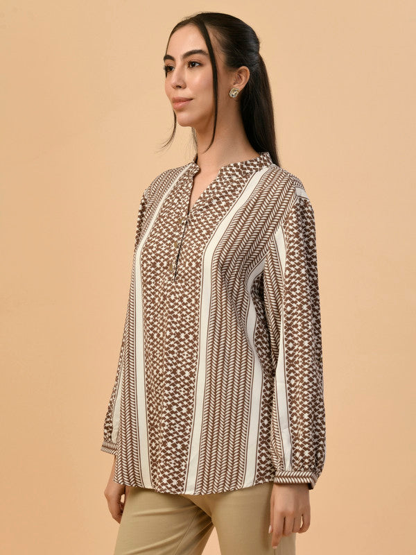 Albion Premium Ladies Brown Casual Top