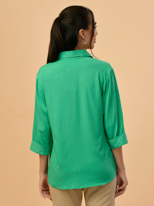 Albion Premium Ladies Green Casual Shirt