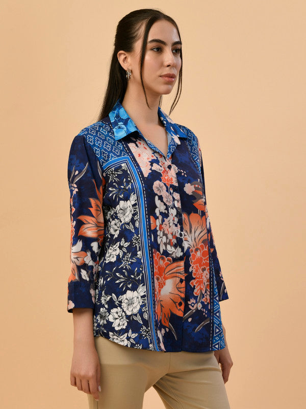 Albion Premium Ladies Blue Casual Shirt
