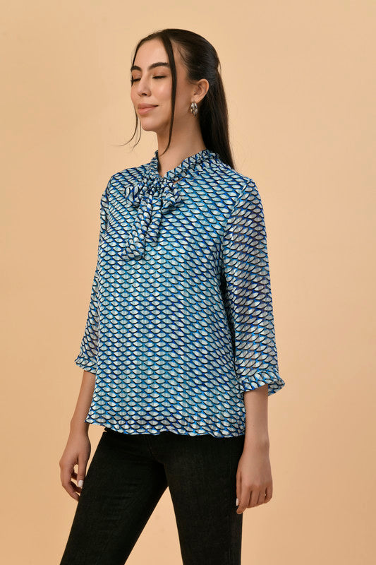 Albion Premium Ladies Blue Casual Top