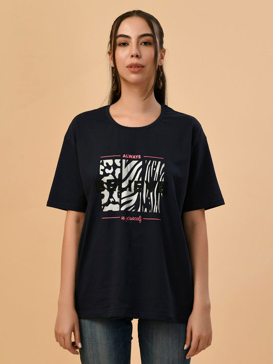 Albion Premium Ladies Navy Regular T-Shirt