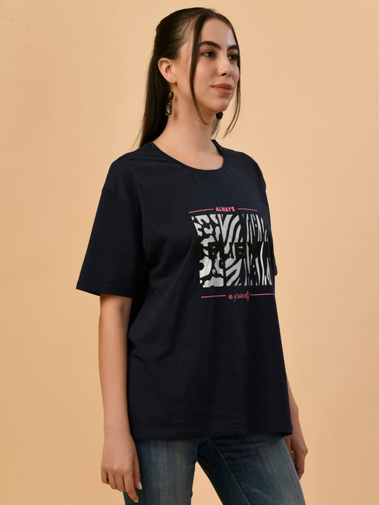 Albion Premium Ladies Navy Regular T-Shirt