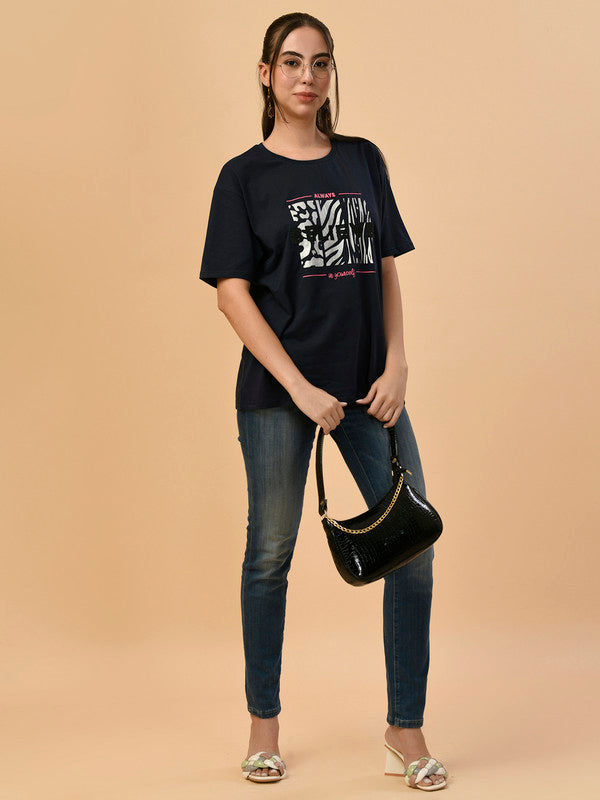 Albion Premium Ladies Navy Regular T-Shirt