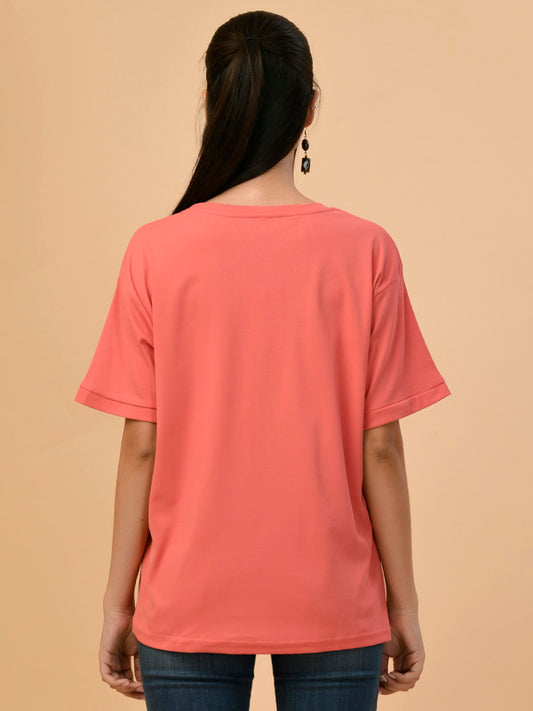 Albion Premium Ladies Pink Regular T-Shirt