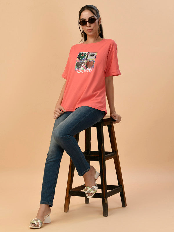 Albion Premium Ladies Pink Regular T-Shirt