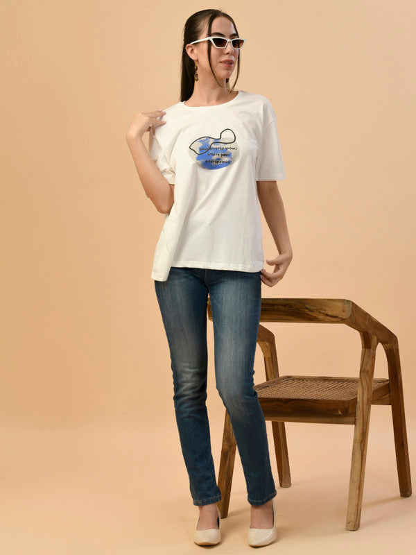 Albion Premium Ladies White Regular T-Shirt