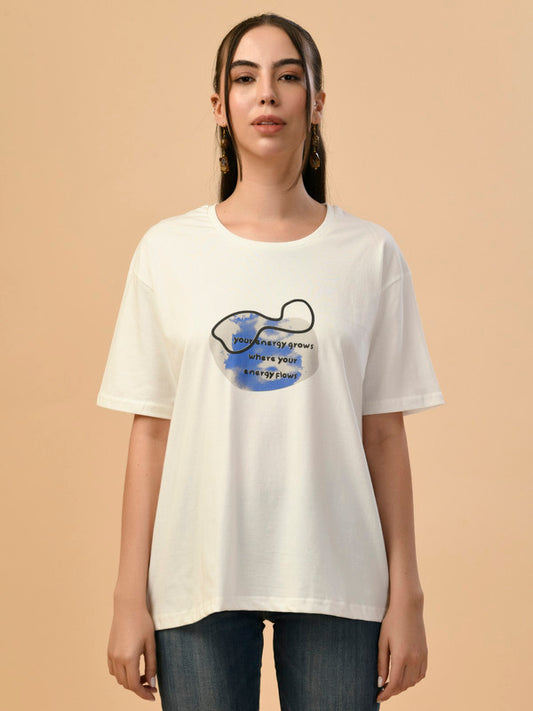 Albion Premium Ladies White Regular T-Shirt