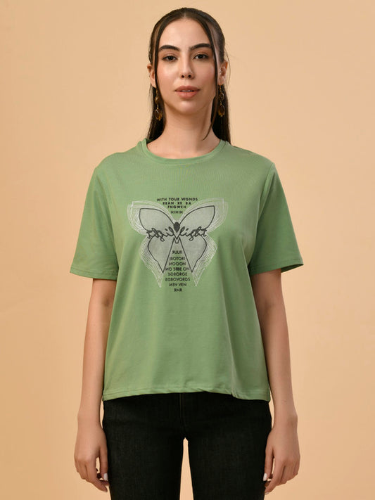 Albion Premium Ladies L.Green Regular T-Shirt