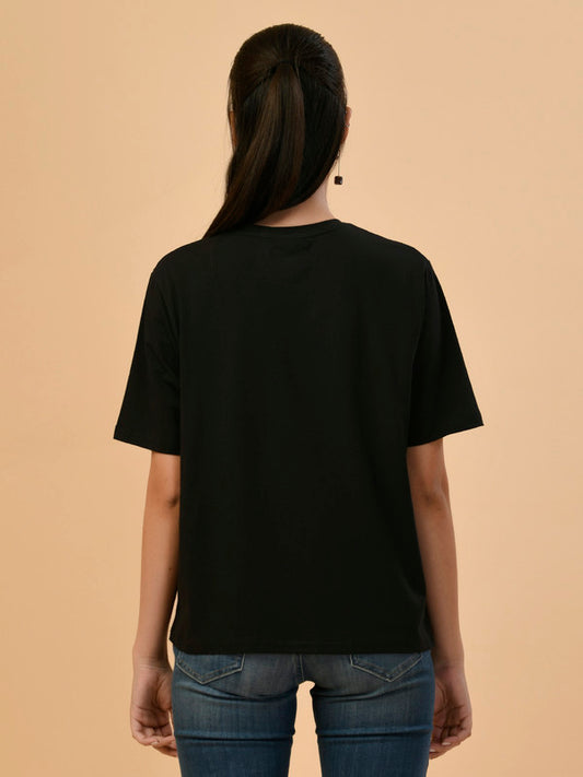 Albion Premium Ladies Black Regular T-Shirt