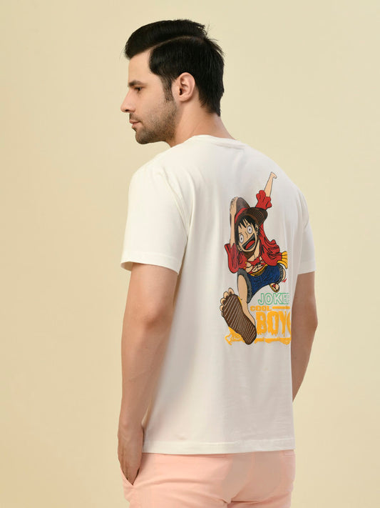 Albion Premium Cyan White Men T-Shirt