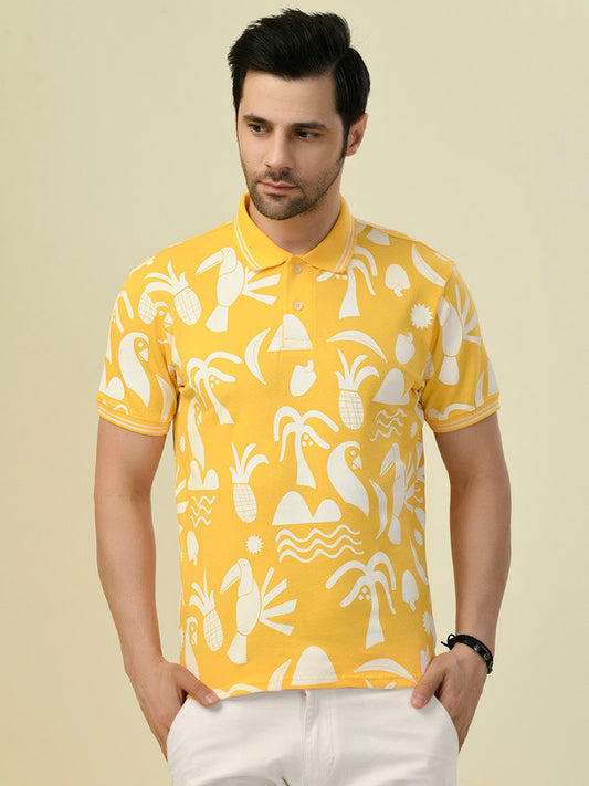 Albion Premium Cyan Mango Men T-Shirt