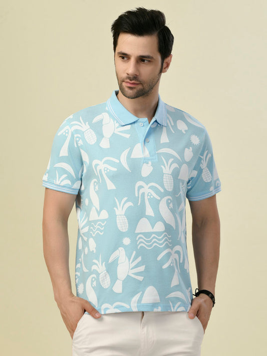 Albion Premium Cyan Sky Men T-Shirt