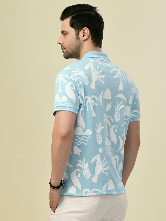 Albion Premium Cyan Sky Men T-Shirt