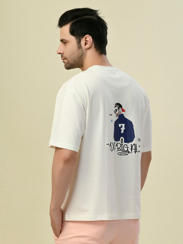 Albion Premium Cyan White Men T-Shirt