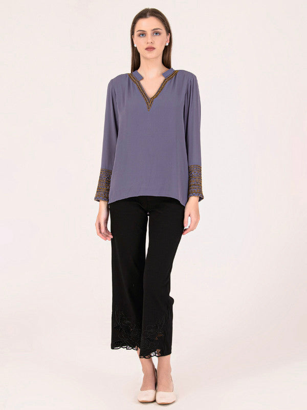 Albion Women Grey Smart Top