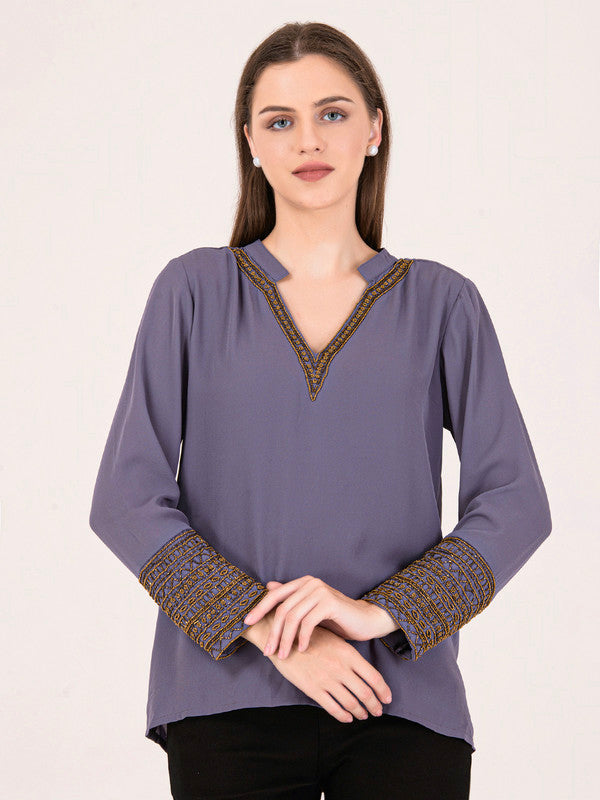 Albion Women Grey Smart Top