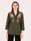 Albion Women D.Olive Smart Shirt