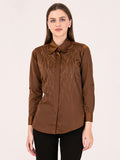 Albion Women Brown Smart Top