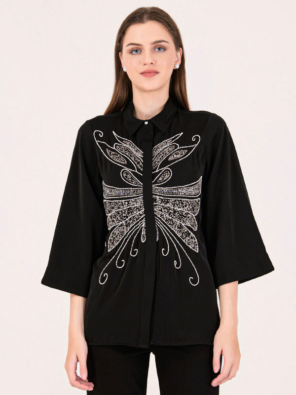 Albion Women Black Smart Top