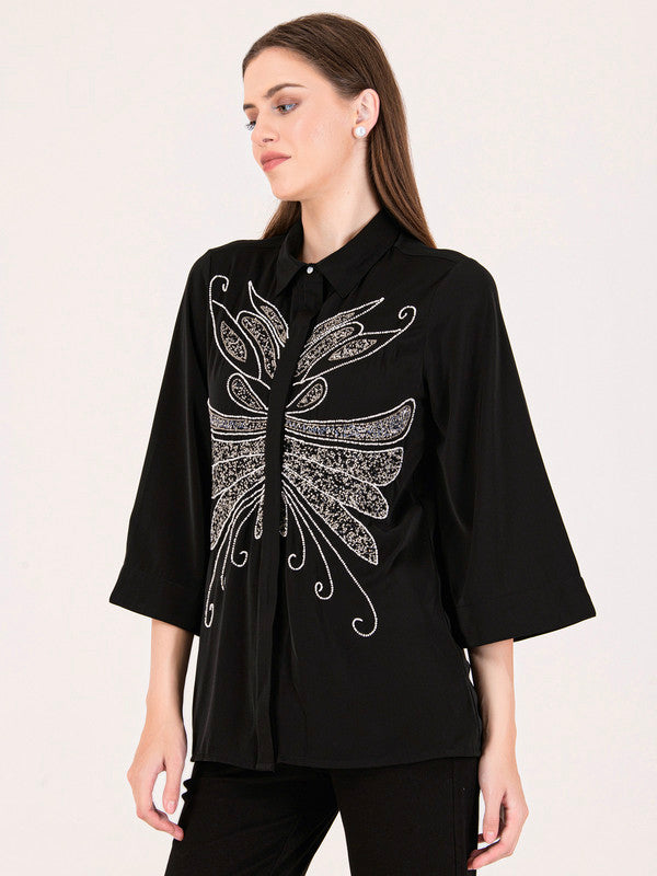 Albion Women Black Smart Top