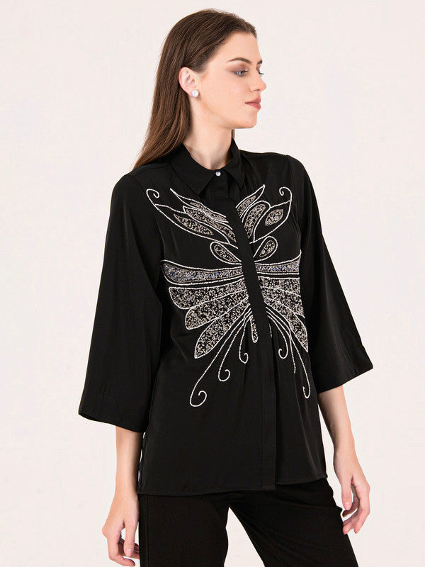 Albion Women Black Smart Top
