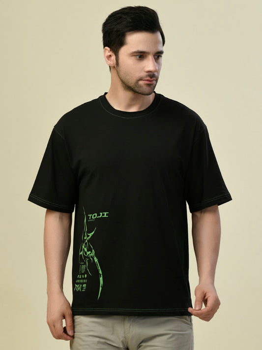 Albion Premium Cyan Black Men T-Shirt