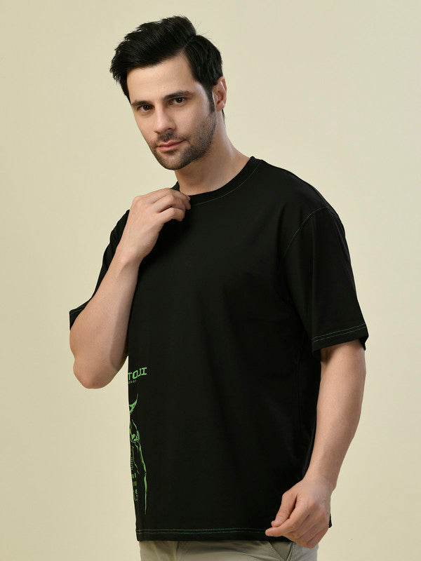 Albion Premium Cyan Black Men T-Shirt