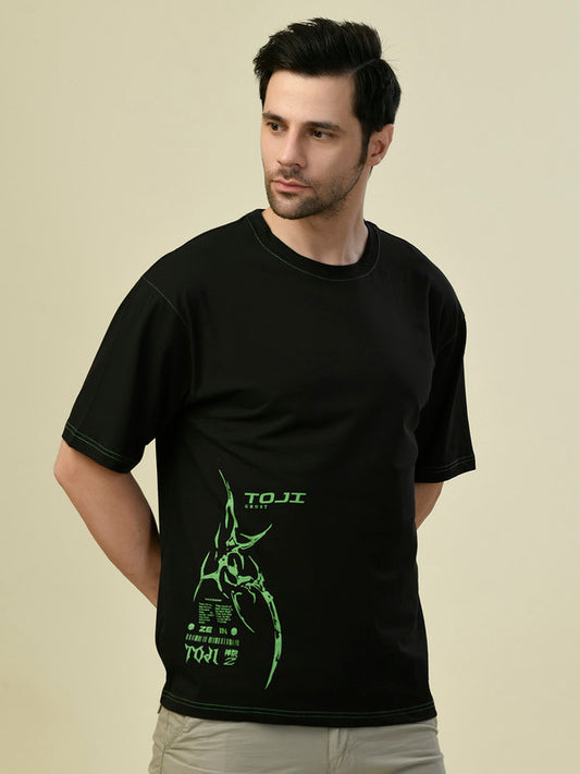 Albion Premium Cyan Black Men T-Shirt