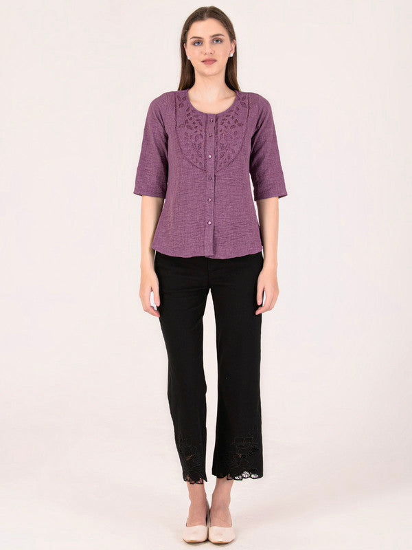 Albion Women Purple Smart Top