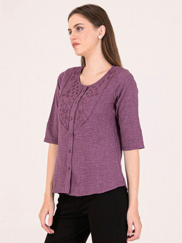 Albion Women Purple Smart Top
