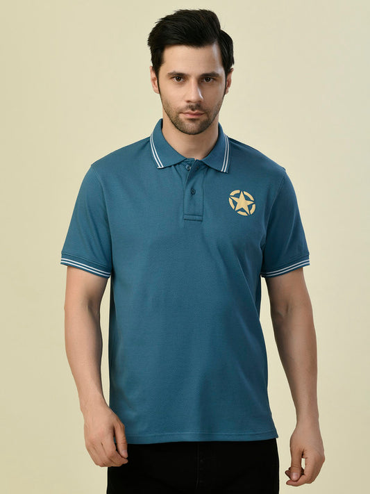 Albion Premium Cyan Tel Men T-Shirt