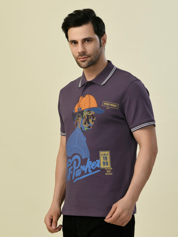 Albion Premium Cyan Purple Men T-Shirt