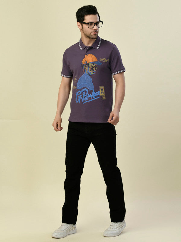 Albion Premium Cyan Purple Men T-Shirt