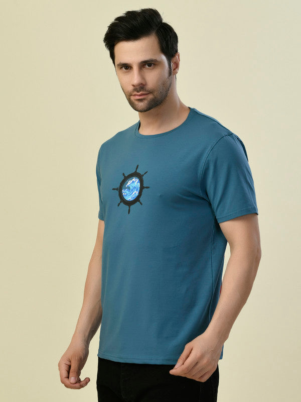 Albion Premium Cyan Teal Men T-Shirt