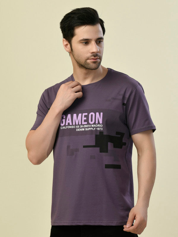 Albion Premium Cyan Mouse (Purple) Men T-Shirt