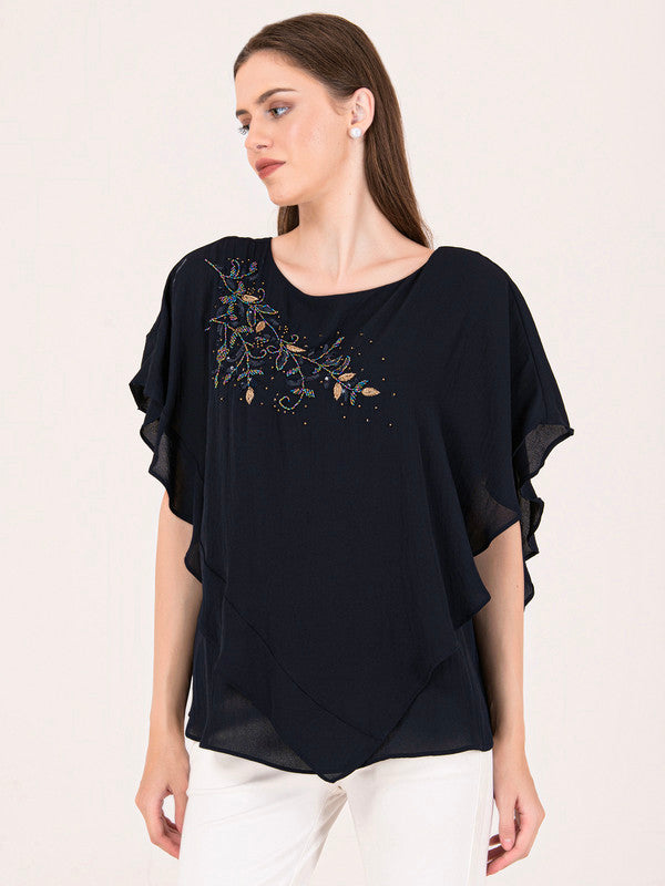 Albion Women Navy Smart Top