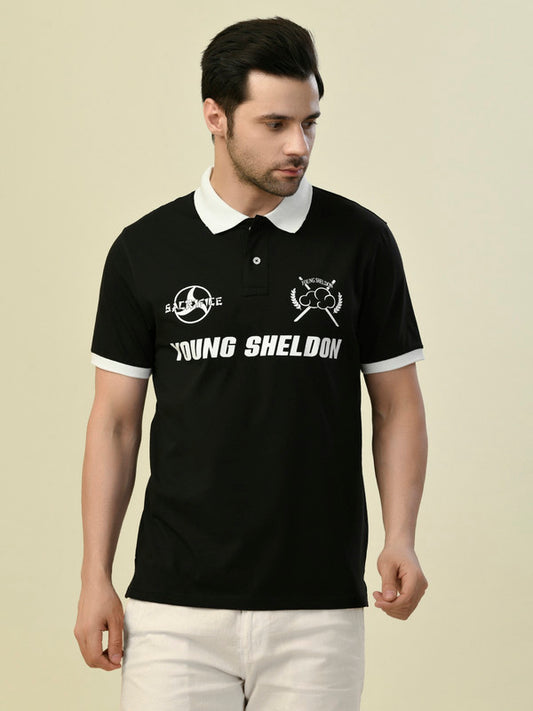 Albion Premium Cyan Black Men T-Shirt