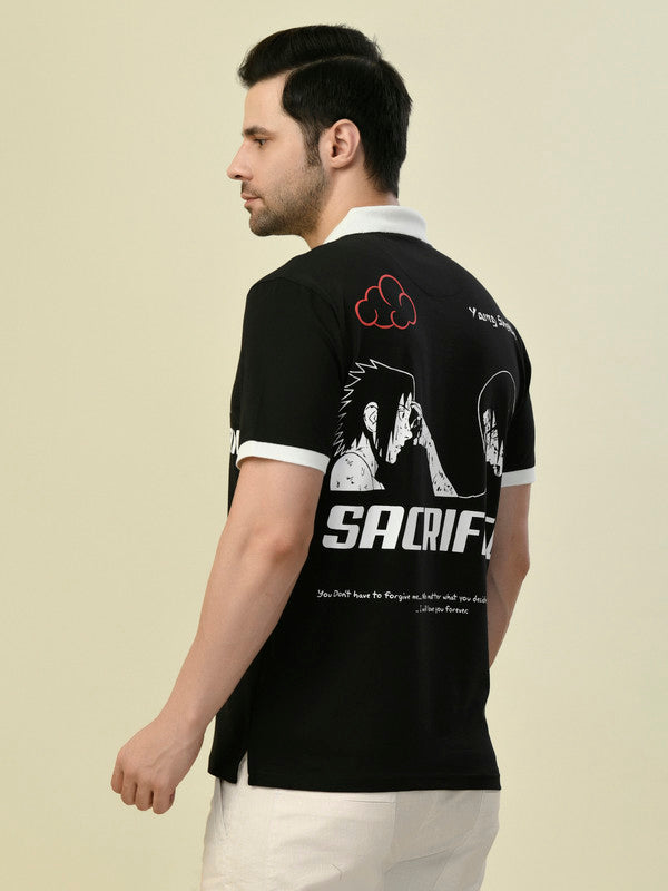Albion Premium Cyan Black Men T-Shirt